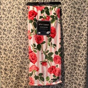 Betsey Johnson Rose Print Throw Blanket